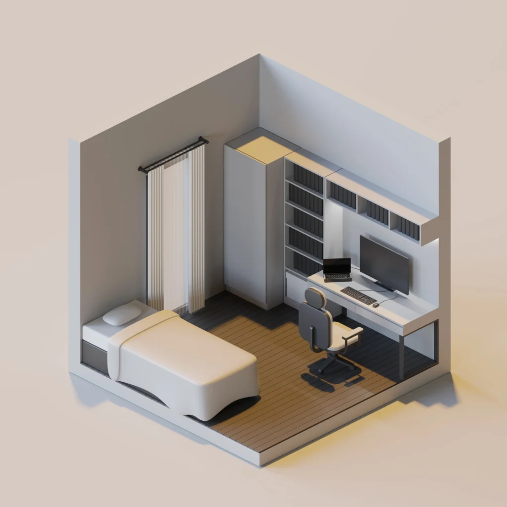 3d rendering cartoon house